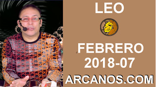 LEO FEBRERO 2018-07-11 al 17 Feb 2018-Amor Solteros Parejas Dinero Trabajo-ARCANOS.COM