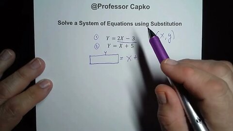 Solve s System of Equations using Substitution in Algebra