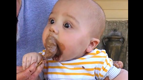 Cute Babies Testing Ice Cream For The First Time