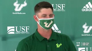 USF head coach enjoying the ride