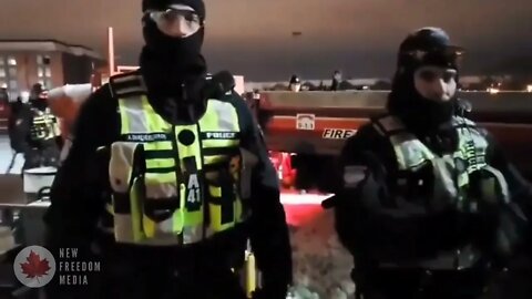 Convoy Protestor Confronts Ottawa Police as Fuel is being seized #freedomconvoy2022