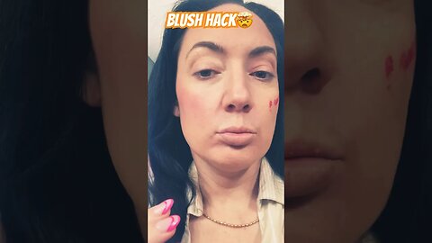 Blush hack with Lip Gloss 😅 oops Yah or Nah #hacks #beauty #shorts