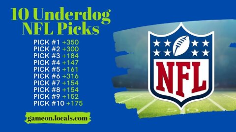 NFL Wildcard Weekend Saturday 10 Underdog Best Picks