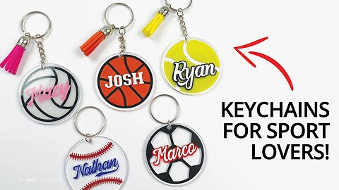 RESIN KEYCHAINS FOR SPORT LOVERS! ACRYLIC KEYCHAIN TUTORIAL DIY