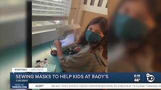 Carlsbad 10-year-old sewing masks to help Rady Children's Hospital