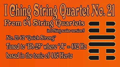 Richard #Burdick's #String #Quartet No. 21, Op. 308 No.21 - tuned to 446 Hz. #iching