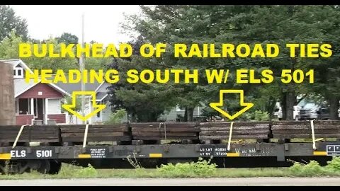 Bulkhead Of Railroad Ties? That's A Strange Thing To See Behind This Train! #trains | Jason Asselin