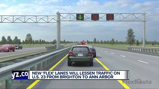 New Flex lanes will lessen traffic on US-23 from Brighton to Ann Arbor