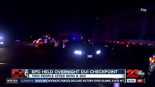 BPD arrest two people for driving under the influence of cannabis during checkpoint