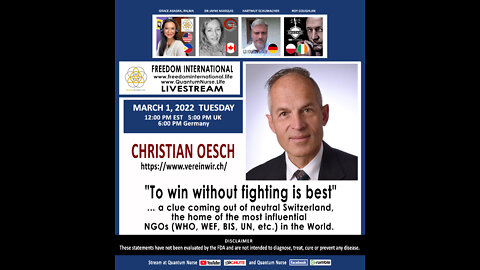 Christian Oesch - "To win without fighting is best" …a clue coming out of neutral Switzerland.