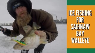 Ice Fishing For Saginaw Bay Walleye / Walleye Ice Fishing Videos / Michigan Walleye Fishing Videos