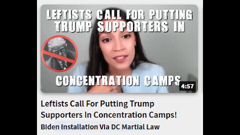 Leftists Call For Putting Trump -Supporters In Concentration Camps!