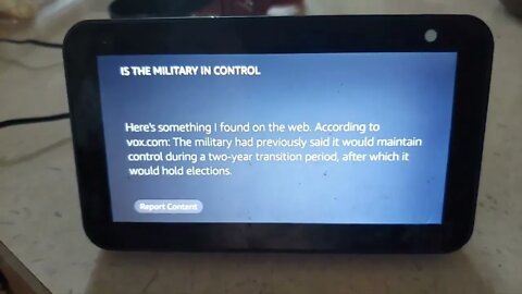 Alexa is the military in control?