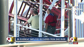 Crews recover body of BB Riverboat employee from Ohio River