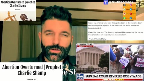 6/24/2022 Breaking! Roe vs Wade Prophecy comes to pass | Prophet Charlie Shamp