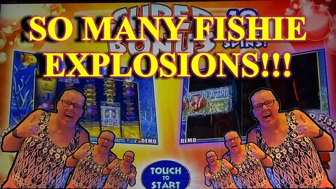 Slot Machine Play - Goldfish Feeding Time, Treasure, Light and Wonder - SO MANY FISHIE EXPLOSIONS!!!