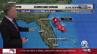 Hurricane Dorian moving NW at 6 mph, winds increasing along portions of Florida's east coast