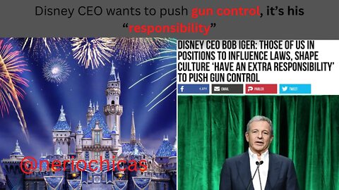 Disney CEO to push gun control, HIS “responsibility” #pewpew #2anews #guns #edc #hispanic #latinos