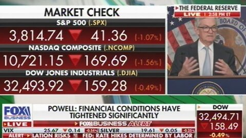 Watch Stock Market Drop 500 Points While Federal Reserve Chairman Holds Press Conference!