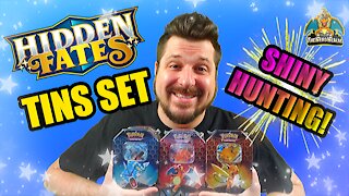 Hidden Fates Tin Set | Shiny Hunting | Pokemon Opening