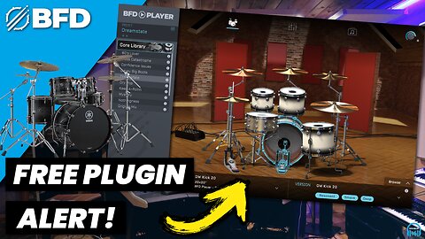 FREE PLUGIN ALERT 🚨 BFD PLAYER + CORE DRUMS LIBRARY (Drum VI) 🥁