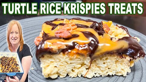 TURTLE RICE KRISPIES TREATS, A fun & delicious snack or dessert