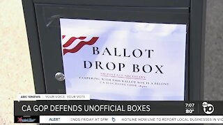 California GOP defends unofficial ballot boxes