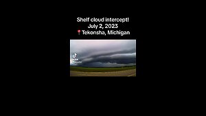 Shelf Cloud Intercept in Michigan!