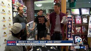 Ricky Williams meet and greet at Palm Beach Autographs