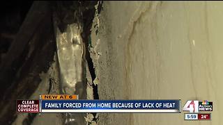 Family forced from home with no heat, power
