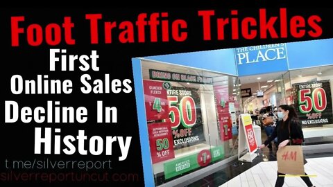 Foot Traffic Collapse, First Decline In Online Sales In History, Customers Are Paying Even More