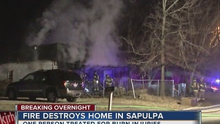 A fire reignites, destroying a Sapulpa home