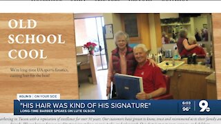 El Continental Barber Shop, home to Lute Olson's famous head of hair