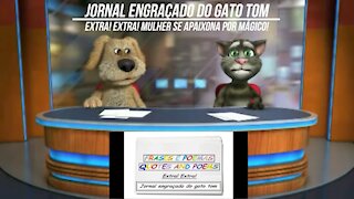 Jornal engraçado do gato tom: Mulher se apaixona por mágico! [Frases e Poemas]