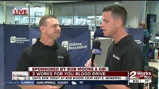 Blood drive OBI, Bob Moore with KJRH: August 3