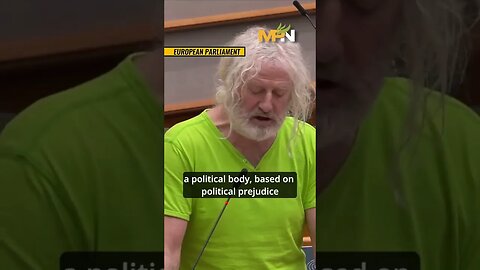 Irish MEP Mick Wallace addressing the European Parliament on the issues of state imposed sanctions