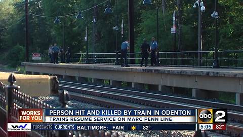 MARC Penn Line was delayed Wednesday due to fatality involving Amtrak train