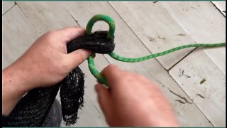 how to tie a rope in a net cloth