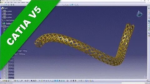 Eweiterter/Verbesserter Stent - Advanced/Improved Stent - Catia v5 Training - Part Design