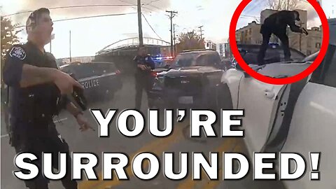 Cops Surround Drive-By Shooter In Chaotic Confrontation Caught On Video! LEO Round Table S09E28