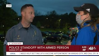KCPD in a standoff with an armed gunman
