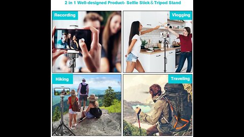 67'' Phone Tripod Stand & Selfie Stick Tripod All in One Professional Cell Phone Tripod, Cellphone.