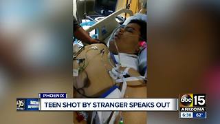 Teen speaks out after being shot in Phoenix