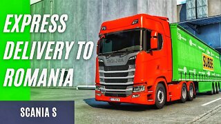 SCANIA S transporting BOTTLED WATER to ROMANIA