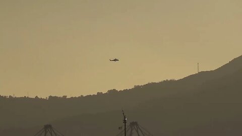 Helicopter, Africa to Europe, Landing at Algeciras 01 Dec 2023