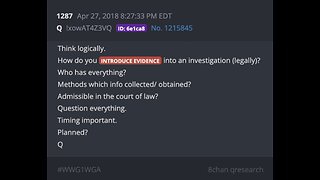 🇺🇸 Aug 3 2023 - Trump Indictment > How Do You Introduce Evidence Legally? ~ Q