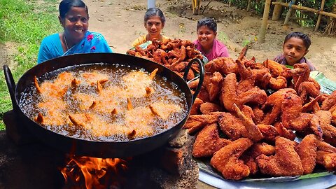 KFC CHICKEN WINGS | Crispy Chicken Wings | Fried Chicken Recipe in Tamil | Village Fun Cooking