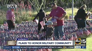 Thousands of flags honor military community