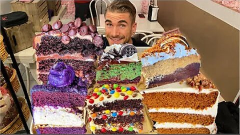FAMOUS NEW YORK CITY CAKE CHALLENGE (With 5000+ Calories) | Craziest Cakes I Have Ever Seen!