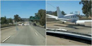 Atterraggio di emergenza in piena autostrada